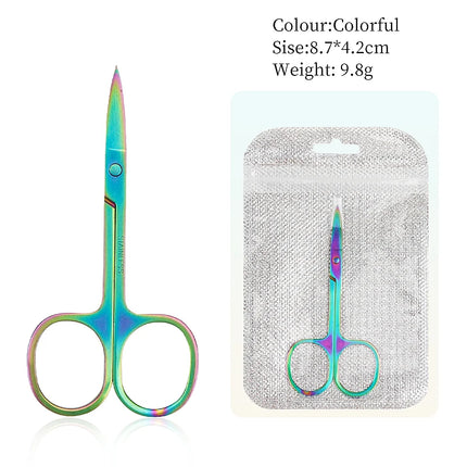 1pcs Eyebrow Scissor Eyelash Trimmer Facial Hair Remover Stainless Steel Nail Cuticle Manicure Scissor Beauty Makeup Tool