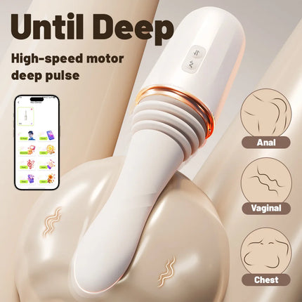 APP Control Sex Machine Thrusting Dildo Vibrator 7 Powerful Telescopic Vaginal Stimulator Soft Silicone Adult Sex Toys for Women
