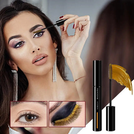 1pcs Colorful Mascara Curling Thicking Eyelashes Extension Waterproof Volumizing Blue Mascara Long Lasting Non-Smudge Cosmetic