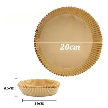 Large Air Fryer Disposable Paper Liner Square 23cm Non-stick Airfryer Parchment Baking Paper for Cooking Steaming Basket