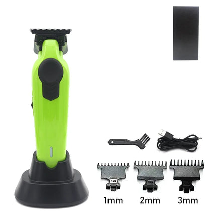 Professional Hair Trimmer Barber Carving Gradient Finish Machine Electric Clipper with Charger Stand Hair Cutting Machine