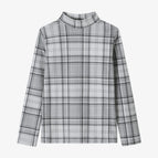 Plaid mockneck / 8y