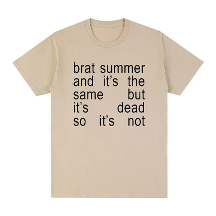 Charli XCX Brat Summer and It's Same Album T-Shirt Women's Fashion Harajuku T-Shirt Casual Comfortable Extra Large T-Shirt