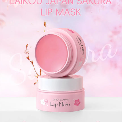 LAIKOU Sakura Lip Mask 8g - Overnight Hydrating Balm, Anti-Aging Plumping & Repair | Smooth Fine Lines, Dryness Treatment