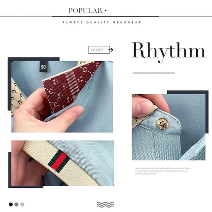 Advanced letter embroidery short sleeve polo shirt light luxury brand business leisure summer men's T-shirt fashion lapel top