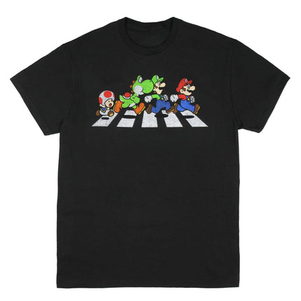 2026 New Mario Imitation of The Beatles Funny Graphic Unisex Cotton Shirt,There Are Children Size, Summer Men's Fashion T-shirt