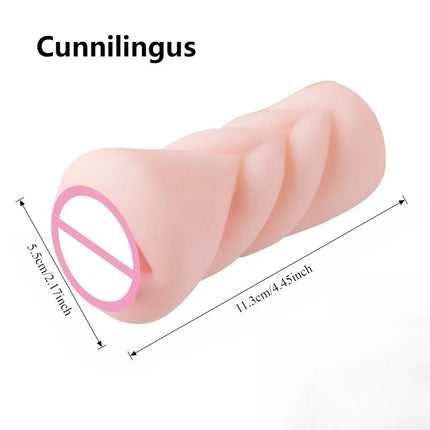 Male Masturbator Realistic Vagina Anal Blowjob Portable Masturbation Cup Soft Real Skin Pocket Pussy 18+ Erotic Sex Toys for Men