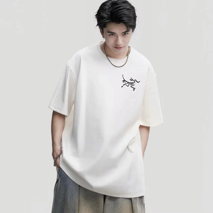 2025 High-end heavy cotton short-sleeved T-shirt, a fashionable and trendy brand for men and women in summer 명품 티셔츠 2022