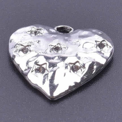Elegant Love Breloques Stainless Steel Pendants For Jewelry Making Bulk Heart Charm Pendant 5pcs/Lot Materials To Make Bracelets