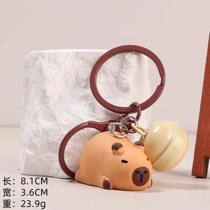 Cute Resin Capybara Key Chains for Women Girls Capibara Animal Keychain Kawaii Bag Backpack Charms Couple Friend Jewelry Gift