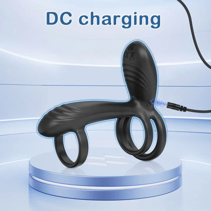 2025 Wiggle Swing Cock Ring for Men Ejaculation Delay Remote Control Penis Vibrator Ring Vagina Stimulator Sex Toy for Couples