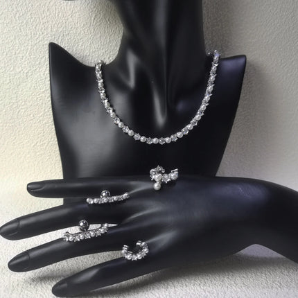 Original Heart Necklace 2025 Women's High Jewelry Set Luxury Pearl Necklace Earrings Ring Bracelet Suitable for Wedding Gifts