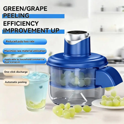 Automatic Fruit Garlic Peeler Machine Electric Grape Peeler Machine w/h Precision Stainless Steel Blade for Kitchen Homemade Jam