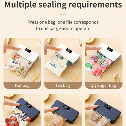 Mini Heat Sealer Plastic Bag Heat Sealing Machine Rechargable Plastic Storage Package Sealer Handheld Clip Bag Food Heat Sealer