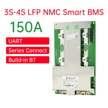 JBD Car Start Smart BMS 3S 4S 12V LiFePO4 Li-ion Battery with BT UART Heating 60A 100A 120A 150A 200A Battery Management System