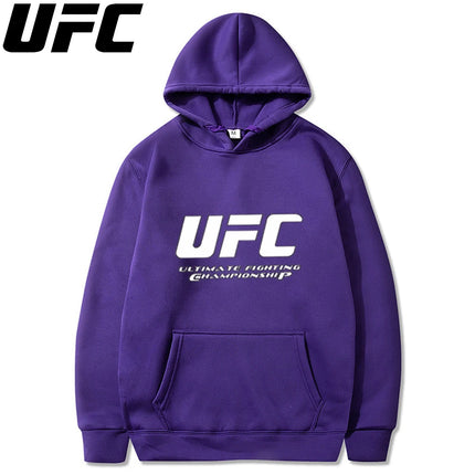 UFC Men's and Women's Solid Color Pocket Hoodies Sports Fitness Sweatshirts Fashionable Casual Pullovers Multi Color sweat