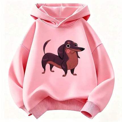Fashion Dachshund Dog Funny Hoodie Kids Children's Sweatshirt Hoody for Boys Girls Casual Hoodies Y2k Clothes