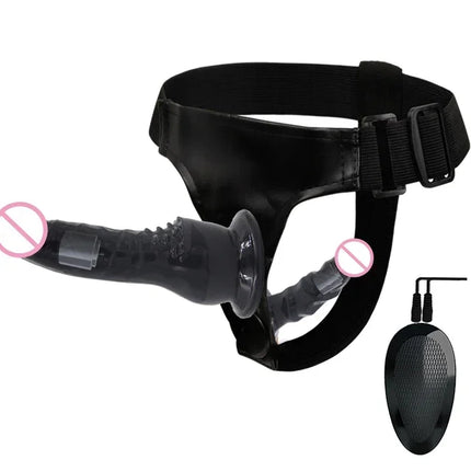 Double Penis Realistic Dildo Vibrator Strapon Ultra Elastic Harness Belt Strap On Big Dildo Vibrateur Sex Toys For Woman Lesbian
