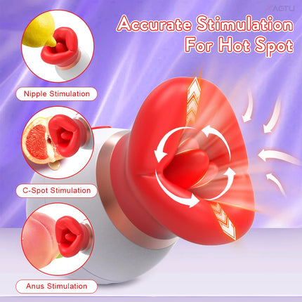 Sucking Vibrator for Women Tongue Licking Sucker Clit Clitoris Stimulator Female Oral Nipple Vacuum Vibrating Adults Sex Toys 18