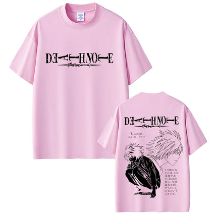Anime Death Note T-shirt Yagami Light Graphic T Shirts Men Women Cartoon Manga Oversized T-shirts Men's 90s Vintage Streetwear