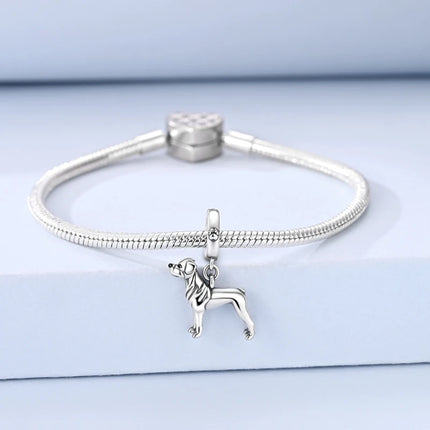 Hot Sale 925 Sterling Silver Puppy Beads & Teddy & Golden Retriever Dangle Charm Fits Bracelet Beloved Pet Pendant Gifts