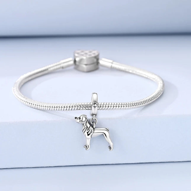Hot Sale 925 Sterling Silver Puppy Beads & Teddy & Golden Retriever Dangle Charm Fits Bracelet Beloved Pet Pendant Gifts