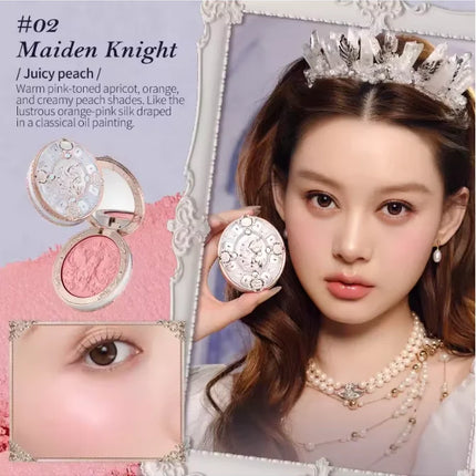 Flower Knows Bunny Garden Collection Embossed Blush Palette Long Lasting Waterproof Face Blusher Powder Matte Finish