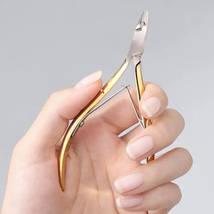 2in1 Nail Cuticle Nipper Stainless Steel Precision Dead Skin Remover Manicure Scissors for Salon and Personal Care
