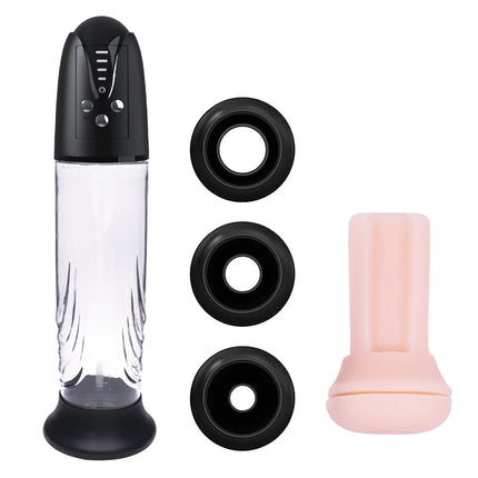 Electric Vacuum Penis Pump with Pocket Pussy Penis Enlargement Extend Dick Pump Male Masturbator Penis Trainer Sex Toys for Men