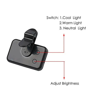 Upgrade Portable Mini Selfie Fill Light Rechargeable 3 Modes Adjustable Brightness Clip On For Mobile Phone Make Up Computer Fil