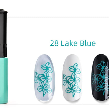 KADS Nail Art Stamping Polish 1 Bottle White Black Gold Stamping Nail Lacquer of Acrylic Paint Tool Beauty Decoration Vernish