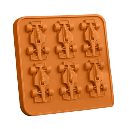 6-Cavity 3D Formula Racing Car Ice Mold F1 Silicone Chocolate Jelly Tray DIY Baking Tool Race Car Ice Cube Maker for Tumbler