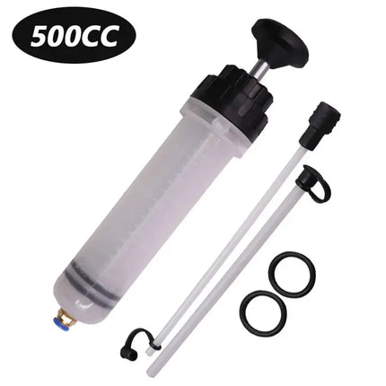 Car Engine Oil Fluid Pump Efficient Vacuum Manual Inhalation Syringe Style Engine Cooolant Transfer Translucent 500cc/1500cc
