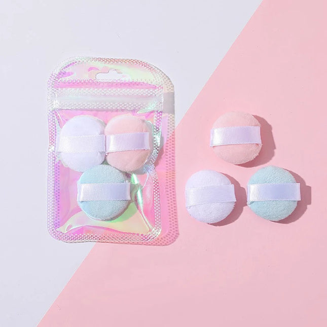 Velvet Mini Finger Puff Detail Makeup Setting Powder Sponge Face Concealer Blending Cosmetic Puff Makeup Tool Random Colors