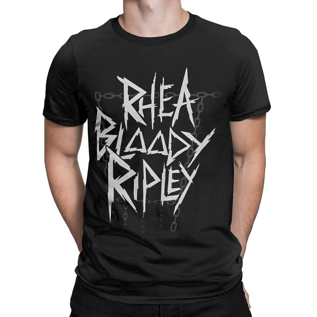 Rhea Ripley B4B Edition T Shirt Men's Cotton Clothes Harajuku  Round Neck Short Sleeve