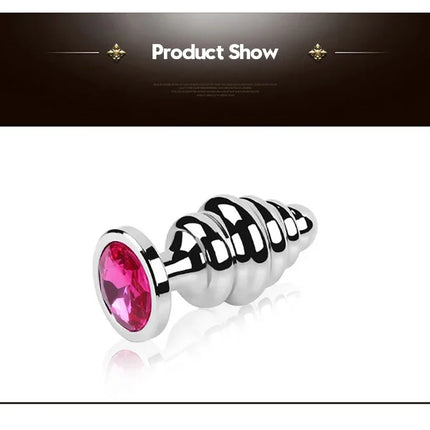 Metal Anal Plug Stainless Steel Butt Plug With Jewelry Colorful Crystal Anus Plug Adults Sex Toys for Men Women Gay Adult Game