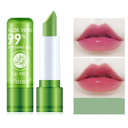 1-10pcs Moisturizing Aloe Vera Lipstick Temperature Color Changing Lip Balm Lasting Nourishing Lip Care Anti-drying Lip Balm