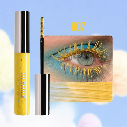 Colorful Glitter Mascara, Waterproof Long Lasting Thickening Lengthening Anti-Smudge Mascara, Tint Rich Color Sparkly Mascara