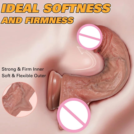 Waterproof Silicone Realistic Dildo G-Spot Vagina Anal Masturbators Exquisite Soft Thick Penis Erotic Adult Sex Toys Dick Cock