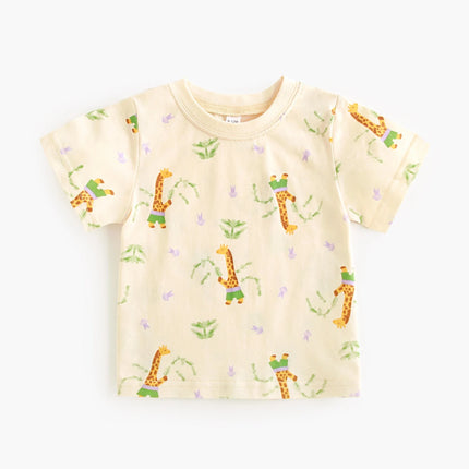 Sanlutoz Summer Fashion Floral Baby BoysGirls Tops Lovely Kids Holiday Clothing T-shirt