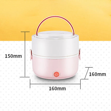 2024 Upgraded Fast Heating Electric Lunch Box Small Multi-functional Insulated Rice Cooker Steamer Portable Electric Lunch Box
