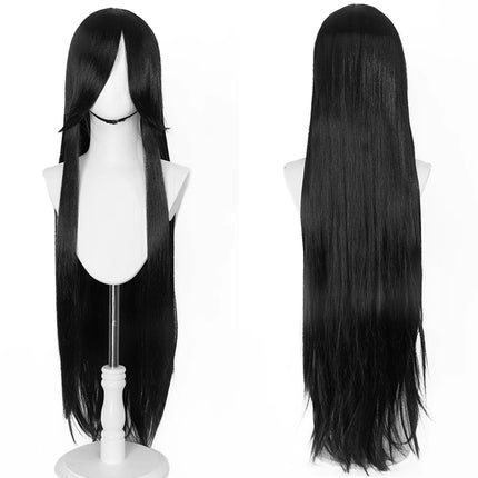 100CM Long Straight Wig With Bangs Synthetic Cosplay Wig For Women Pink Purple Cosplay Wigs for Party For Halloween