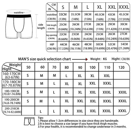 Men's Premium Cotton Boxer Briefs 1PC Tagless Seamless No Ride-Up Design Cotton Boxer Briefs