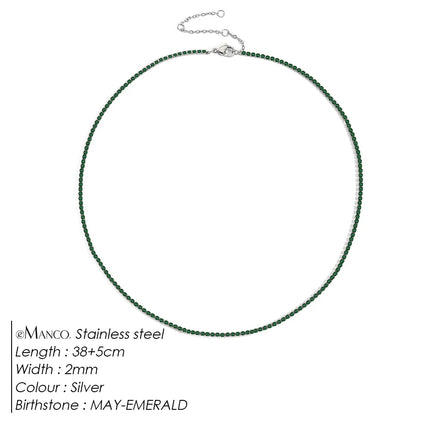 EManco Fashion Crystal High Quality Stainless Steel Gold Plated Necklace Ladies Charming Accessories Gifts Wholesale