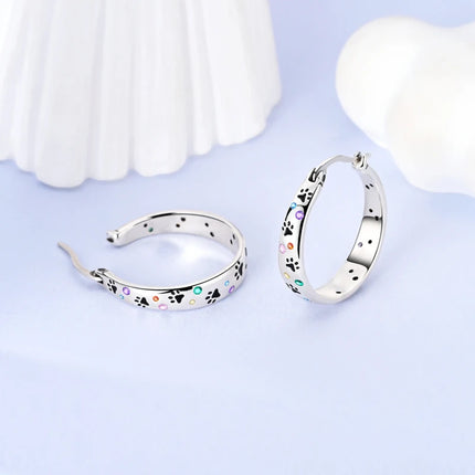 Original 925 Sterling Silver Tassel Earrings Women 2025 Zircon Ear Studs Sparkling Pave Hoop Earring Anniversary Jewelry Gift