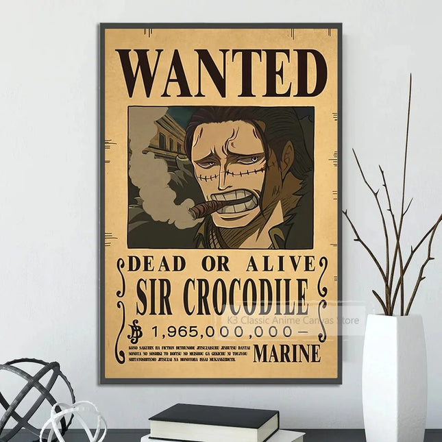One Piece Canvas Poster Bounty Order Luffy Wallpapr Ace Figures Nami Home Decoration Painting Anime Zoro Wall Art Sanji