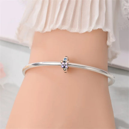 Original 925 Sterling Silver Charms Beads Cute Mushroom Unicorn Love Wings Pearl Charm for Bracelet Pendant Woman Girl Jewelry