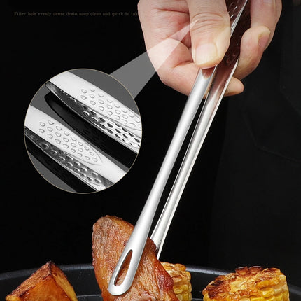 1Pcs 304 Stainless Steel Food Tongs Long Handle Non-Slip Barbecue Tongs Steak Tongs Kitchen Cooking Tools Kitchen Accessories