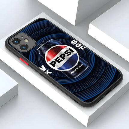 PEPSI WILD CHERRY LOGO Phone Case Luxury For IPhone 16 15 14 12 13 11 Dirty Resistant Pro XR XS Max Mini X 7 8 Plus Matte Shell