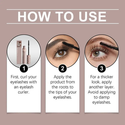 Curling Mascara Long Sublime Thrill Lightweight Waterproof Long-Wear Mascara with Nourishing Ingredients to Protect Eyelashes